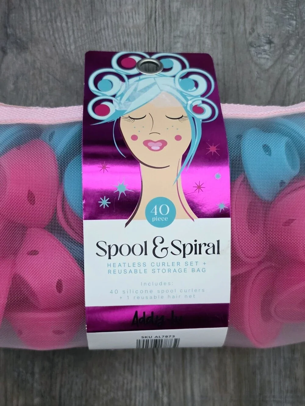 NIP Spool & Spiral Heatless Curler Set & Bag